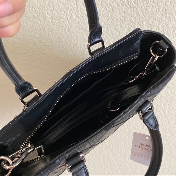 Coach satchel bag NWT black crossbody - Picture 5 of 5